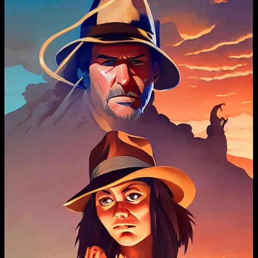 Image similar to face icon stylized minimalist raiders of the lost ark 1 9 8 1, loftis, cory behance hd by jesper ejsing, by rhads, makoto shinkai and lois van baarle, ilya kuvshinov, rossdraws global illumination