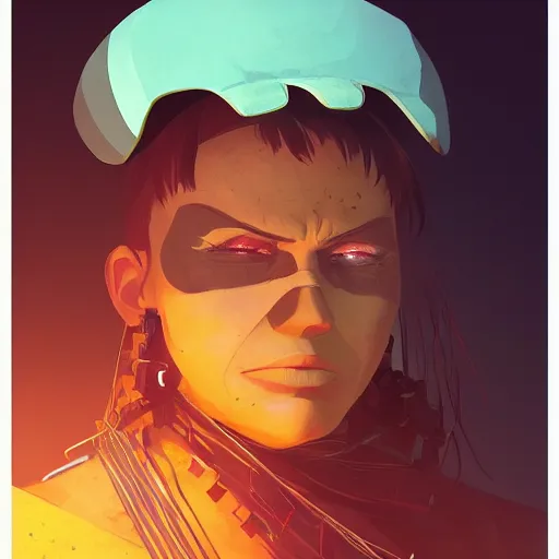 Image similar to face icon stylized minimalist mad max beyond thunderdome, loftis, cory behance hd by jesper ejsing, by rhads, makoto shinkai and lois van baarle, ilya kuvshinov, rossdraws global illumination