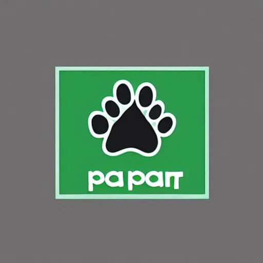 Prompt: pawprint logo