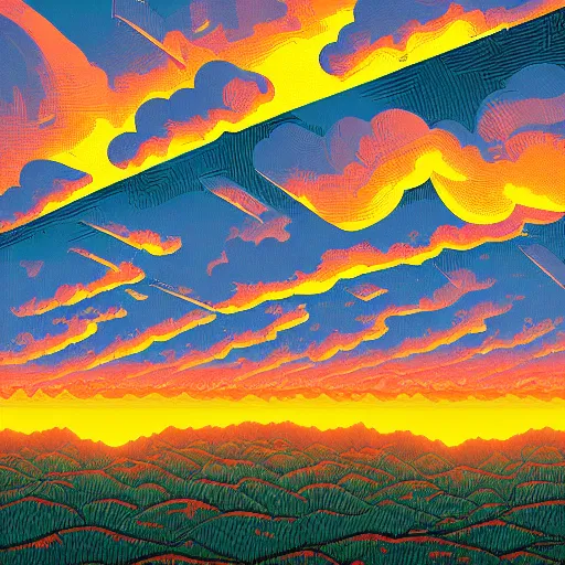 Image similar to Clouds at sunset by Dan Mumford