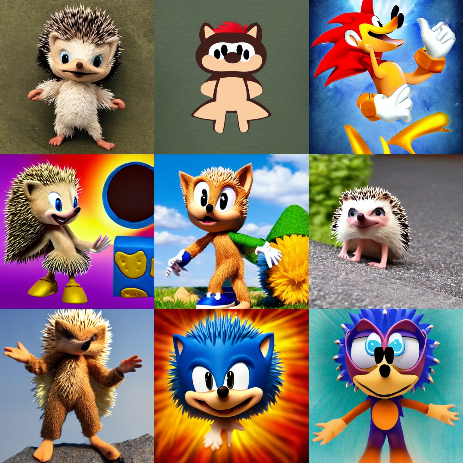 Prompt: sunik the hedgehog