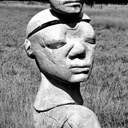 Image similar to head bound elongated cranium steppe people raider protester face style photo black and white wide angle lense