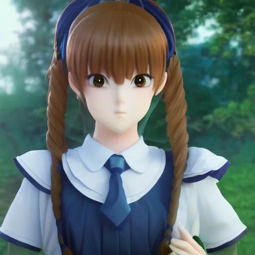 Prompt: anime schoolgirl, fairy tale, stunning, 4 k cinematic octane render