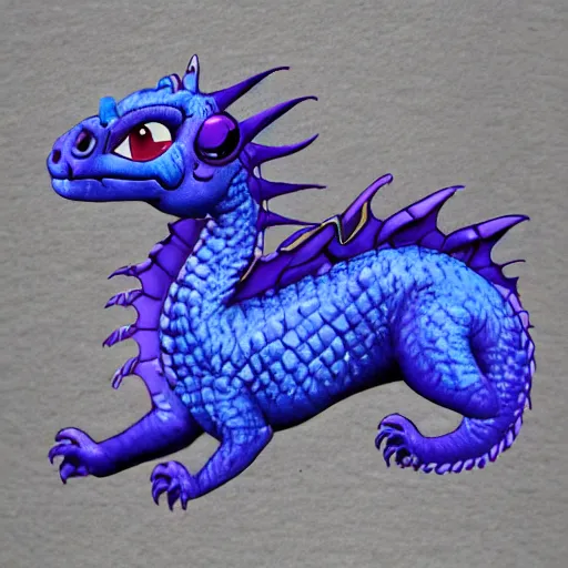 Prompt: indigo baby dragon