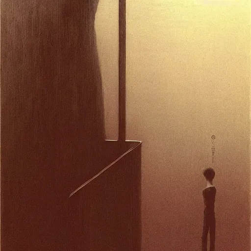 Image similar to Interrogator. Zdzisaw Beksinski