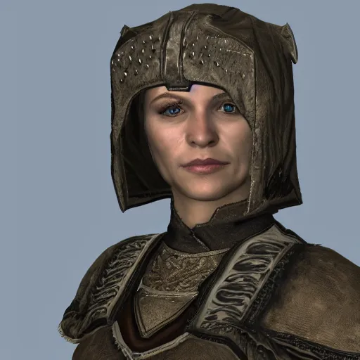 Prompt: female portrait, in skyrim