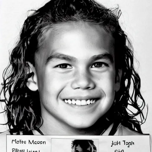 Image similar to Kindergarten yearbook photo of Jason Momoa