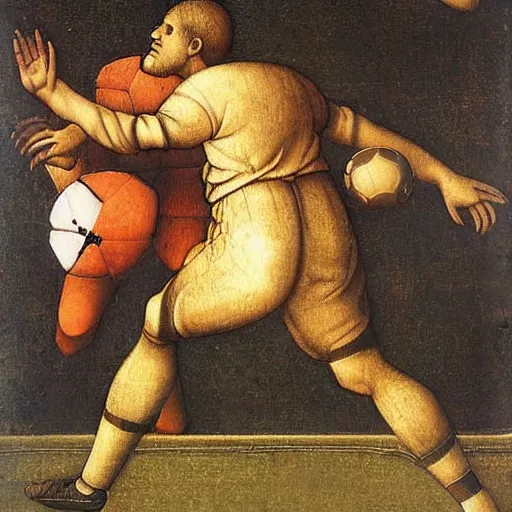 Prompt: football by leonardo da vinci