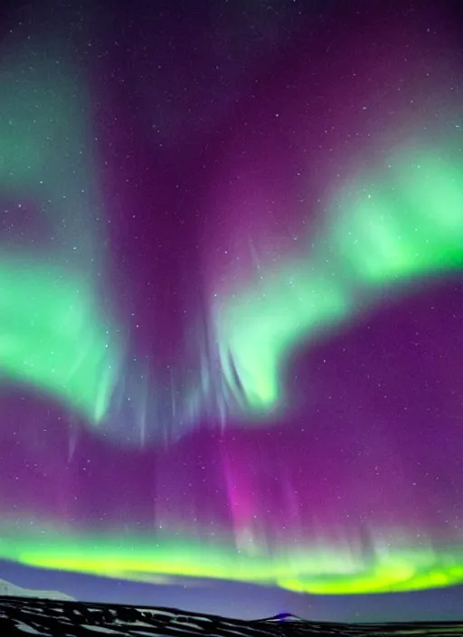 Image similar to northern lights in the night sky over iceland