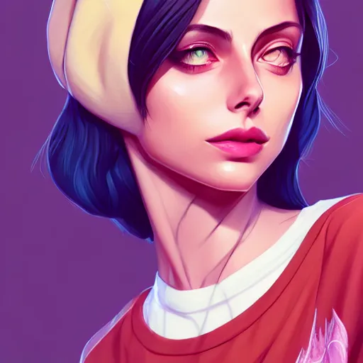Image similar to a portrait of a beautiful willa holland 1 9 9 0 s style clothes, art by lois van baarle and loish and ross tran and rossdraws and sam yang and samdoesarts and artgerm, digital art, highly detailed, intricate, sharp focus, trending on artstation hq, deviantart, unreal engine 5, 4 k uhd image