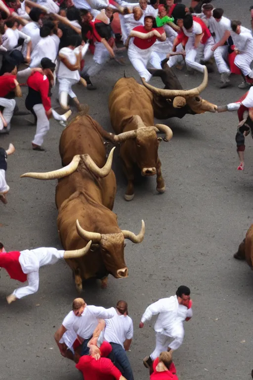 Image similar to running of the bulls, afternoon nap