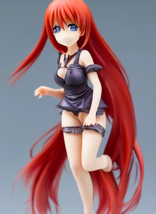 Image similar to 8 0 mm resin detailed miniature of a lovely red - hair anime girl, detailed product photo, product introduction photos, 4 k, full body