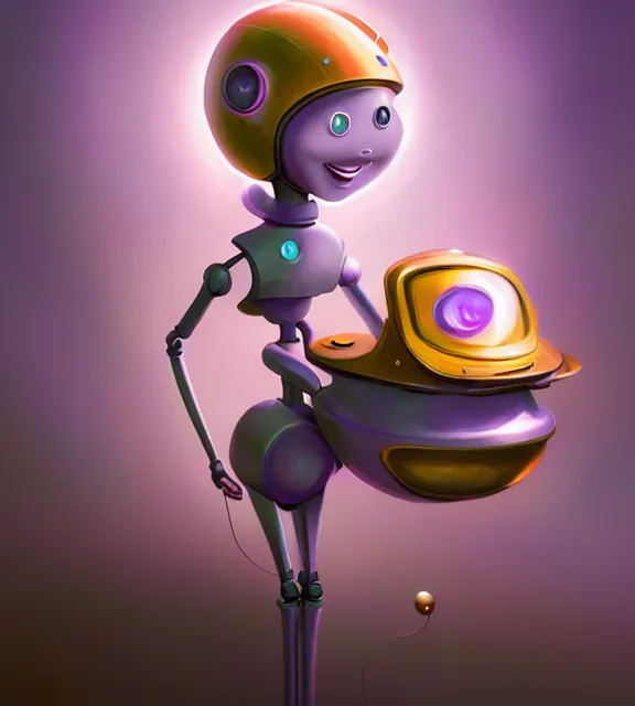 Prompt: cute rosie the robot from the jetsons, smiling, perfect face, cinematic, elegant, highly detailed, psychedelic, digital painting, artstation, smooth, hard focus, illustration, art by jessica rossier and and brian froud