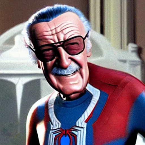 Image similar to cameo of stan lee and he is actually spiderman