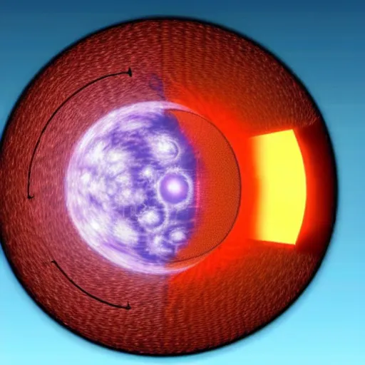 Image similar to a dyson sphere surrounding a red giant prior to collapsing