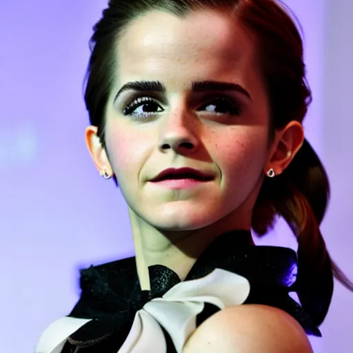 Image similar to emma watson on catwalk as runway model f/1.4