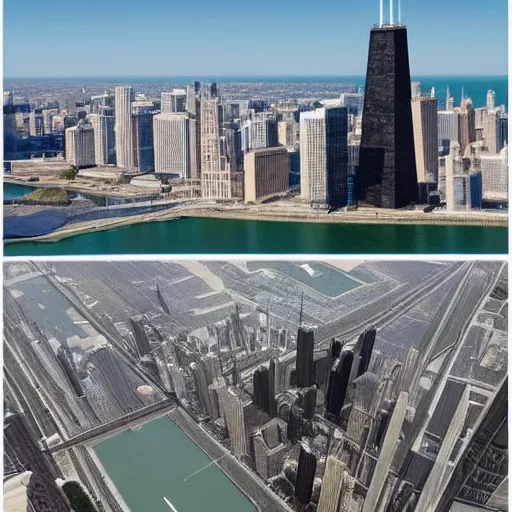 Prompt: chicago in the year 2 0 7 0