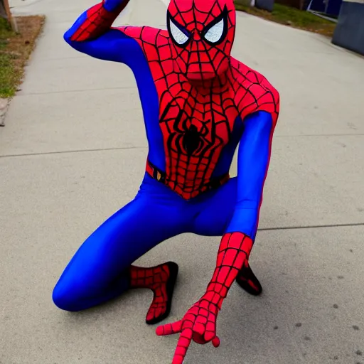 Prompt: psychedelic spider man suit