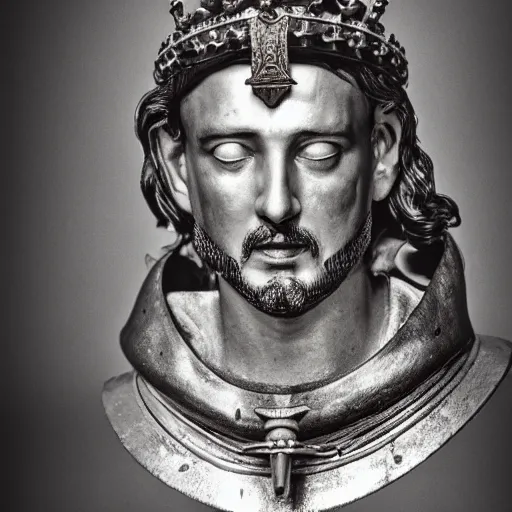 Image similar to richard iv the roman king photo, soft studio lighting, 6 0 mm lens