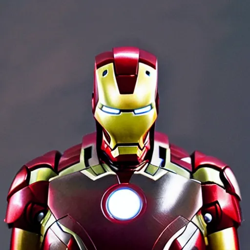 Image similar to Iron man with ultrons head