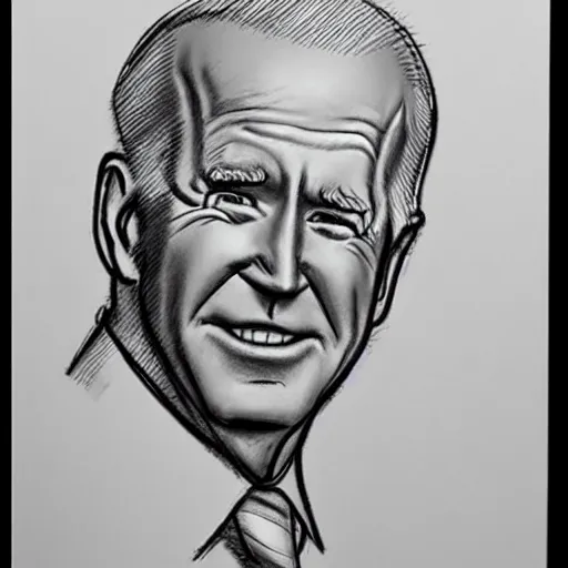 Image similar to milt kahl pencil sketch of joe biden