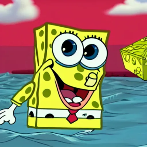 Image similar to drake in an episode of spongebob, realistic, 8 k, rtx, high detail,