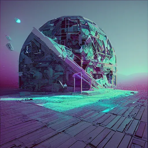 Prompt: liminal space by beeple