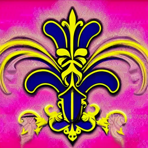 Image similar to fleur - de - lis, retrowave epic art, trending on art station