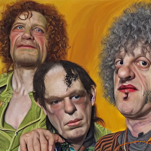 Image similar to high quality high detail painting by lucian freud, hd, buzz osborn portrait, king buzzo, melvins band