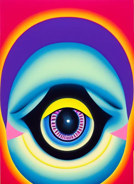 Prompt: eyeball by shusei nagaoka, kaws, david rudnick, airbrush on canvas, pastell colours, cell shaded, 8 k