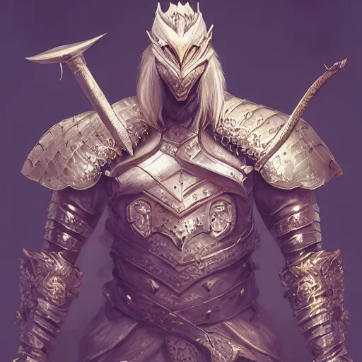 Image similar to portait of a dragon man knight holding sword, digital art, digital painting, masterpiece, elegant, hyper realistic, award winning, 8 k, behance, artstation, unreal engine 5, octane render, masterpiece, sharp focus, intricate, ornate