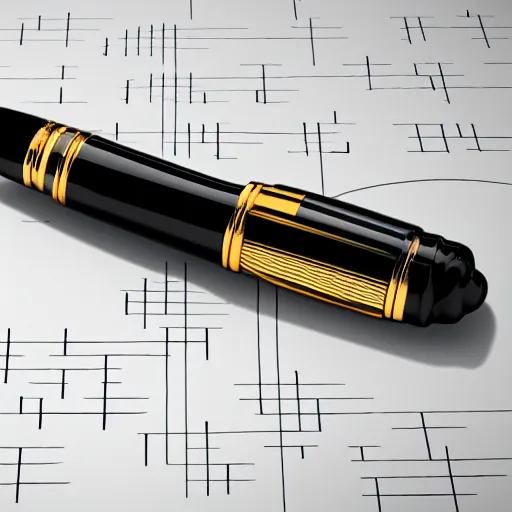 Image similar to fountain pen that will write the final answer of the universe, realistic render, octane, arnold