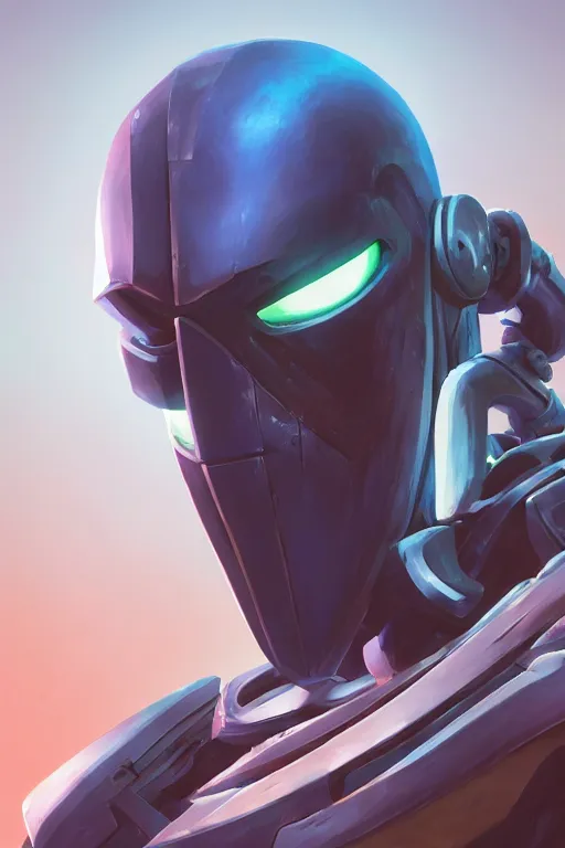 Image similar to epic mask helmet robot ninja portrait stylized as fornite style game design fanart by concept artist gervasio canda, behance hd by jesper ejsing, by rhads, makoto shinkai and lois van baarle, ilya kuvshinov, rossdraws global illumination radiating a glowing aura global illumination ray tracing hdr render in unreal engine 5