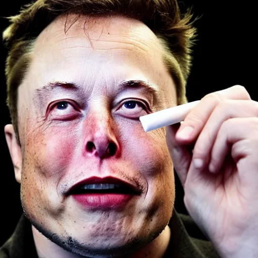 Prompt: Elon Musk smoking weed