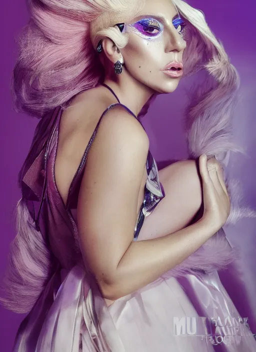 Prompt: lady gaga fashion photoshoot by nick knight editorial studio lighting Highly realistic. High resolution. Highly detailed. Dramatic. 8k.4k.