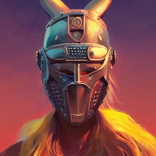 Image similar to cyberpunk viking helmet mask warrior goddess robot ninja fantasy, art gta 5 cover, official fanart behance hd artstation by jesper ejsing, by rhads, makoto shinkai and lois van baarle, ilya kuvshinov, ossdraws