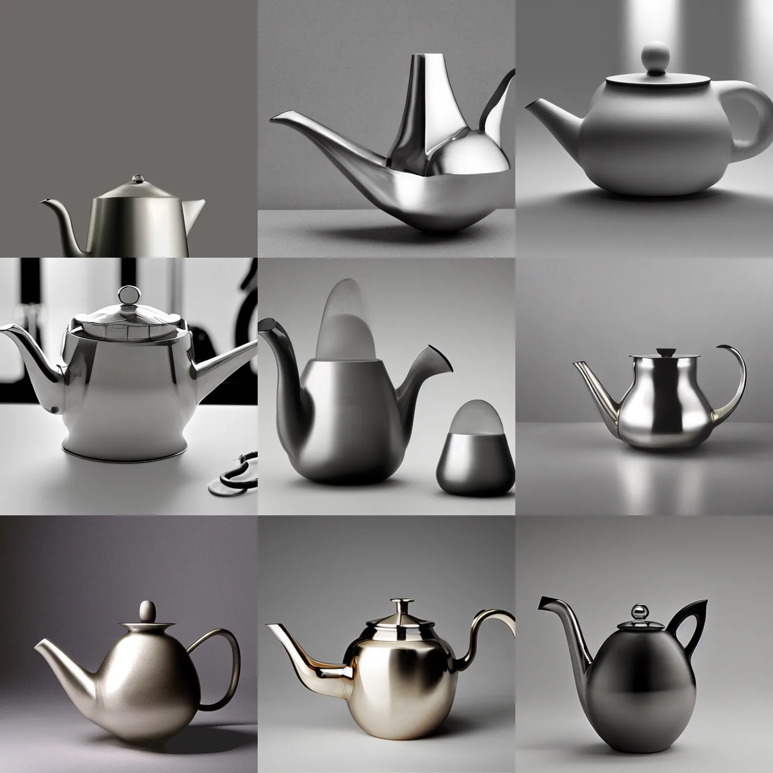 Prompt: a teapot by phillipe starck