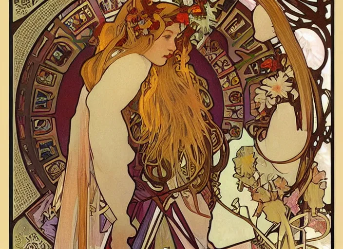 Image similar to fdggdfb 3 5 4 df 3 5 4 3 dsgfdg 3 5 4 gh 3 5 sfg 4 hgregtgn 5 4 5 fdgh 8 7 gs 6 hgs 7 fds 3 5 4 6 8 7 6 1 2 5 3 by artgem and alphonse mucha, trending on artstation