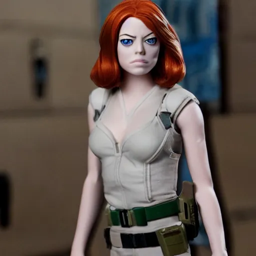 Prompt: emma stone hasbro g. i joe 4 k