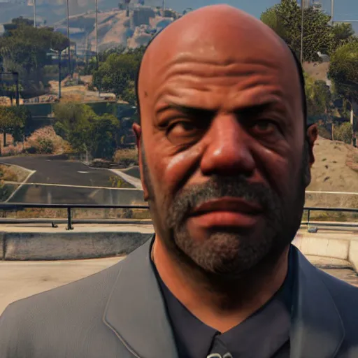 Image similar to high the pain harold in gta 5, unreal engine 5 detail, by gta 5