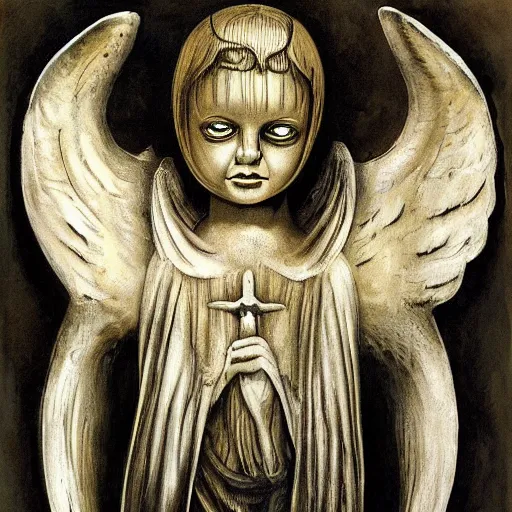 Image similar to angel by H.R Giger