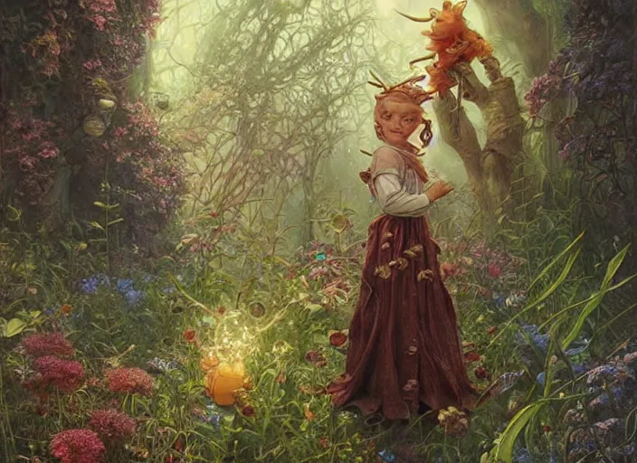 Image similar to magical child, path traced, highly detailed, high quality, digital painting, by studio ghibli, lise deharme, alexander jansson, paul lehr, tim white, hans zatzka, george stubbs, louis wain, alphonse mucha