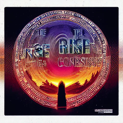 Image similar to The rise of consciousness , in the style of Dan Mumford