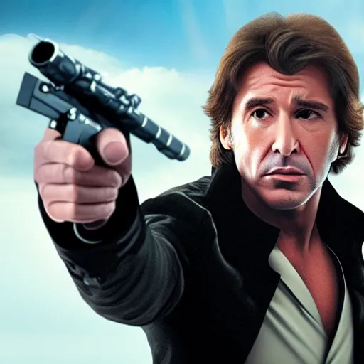 Image similar to A still of Al Pacino as Han Solo. Extremely detailed. Beautiful. 4K. Award winning.