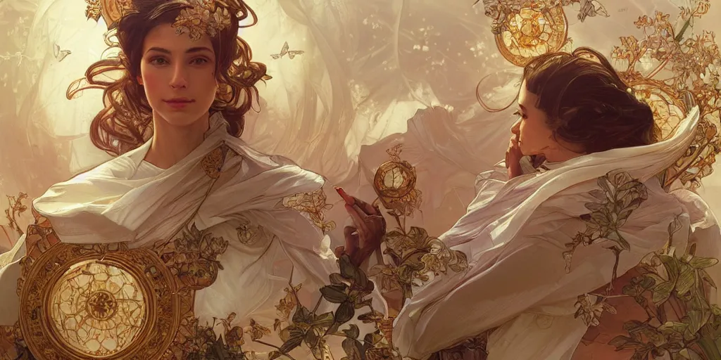 Image similar to common wealth, decentralized autonymous organisation, investment, crypto, nft, money, networking, intricate, very very beautiful, elegant, highly detailed, digital painting, artstation, concept art, smooth, sharp focus, illustration, art by artgerm and greg rutkowski and alphonse mucha