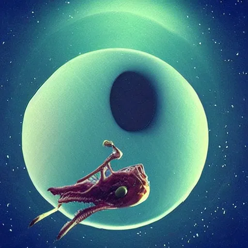 Prompt: alien breakfast on Uranus, Instagram photo