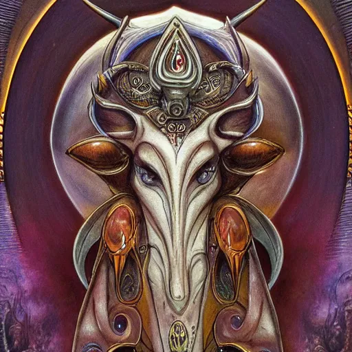 Image similar to detailed and sharp taurus artwork, mystic style, detailed, 8 k, detailed, symmetrical, by brian froud