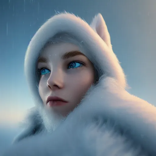 Prompt: Snow Elf portrait, octane render, 8k, cinematic, hyperrealism, artstationhd