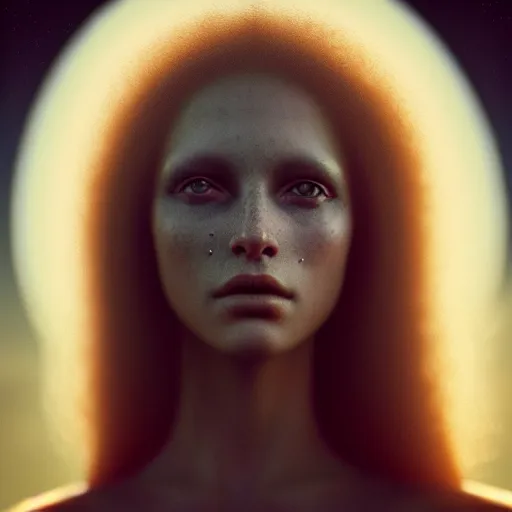 Prompt: photographic portrait of a stunningly beautiful alien gothic female in soft dreamy light at sunset, contemporary fashion shoot, by edward robert hughes, annie leibovitz and steve mccurry, david lazar, jimmy nelsson, breathtaking, 8 k resolution, extremely detailed, beautiful, establishing shot, artistic, hyperrealistic, beautiful face, octane render