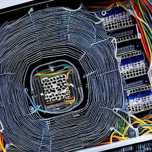 Prompt: the inside of a network packet